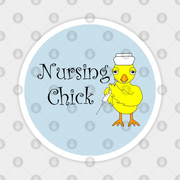 Nursing Chick Text Magnet by Barthol Graphics